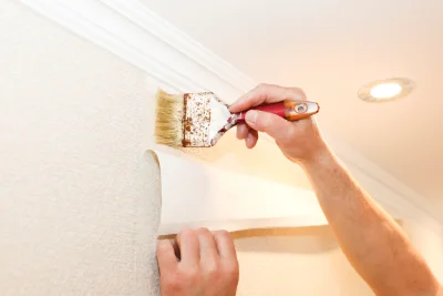 Pose de papier peint à Uzer — revêtements muraux et toiles de verre